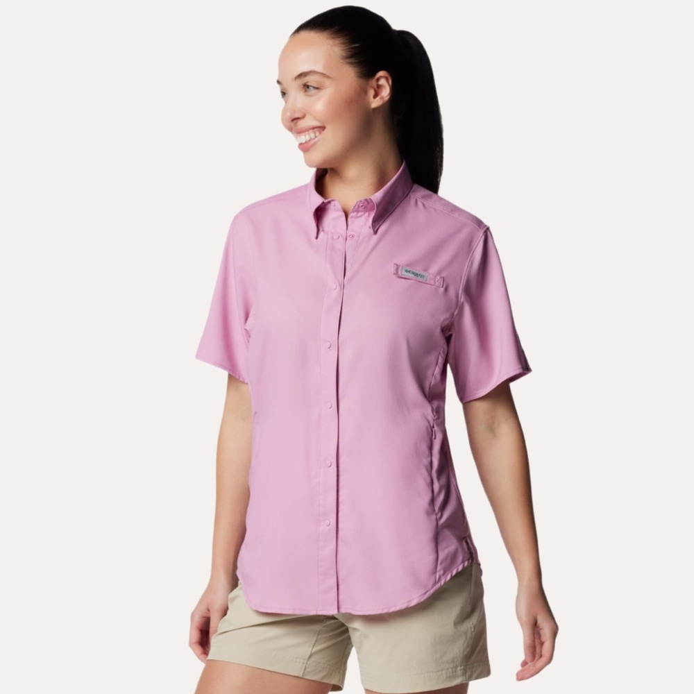 NWT Columbia‎ Women’s Tamiami II Short Sleeve Shirt – Minuet (Pink), Size Small